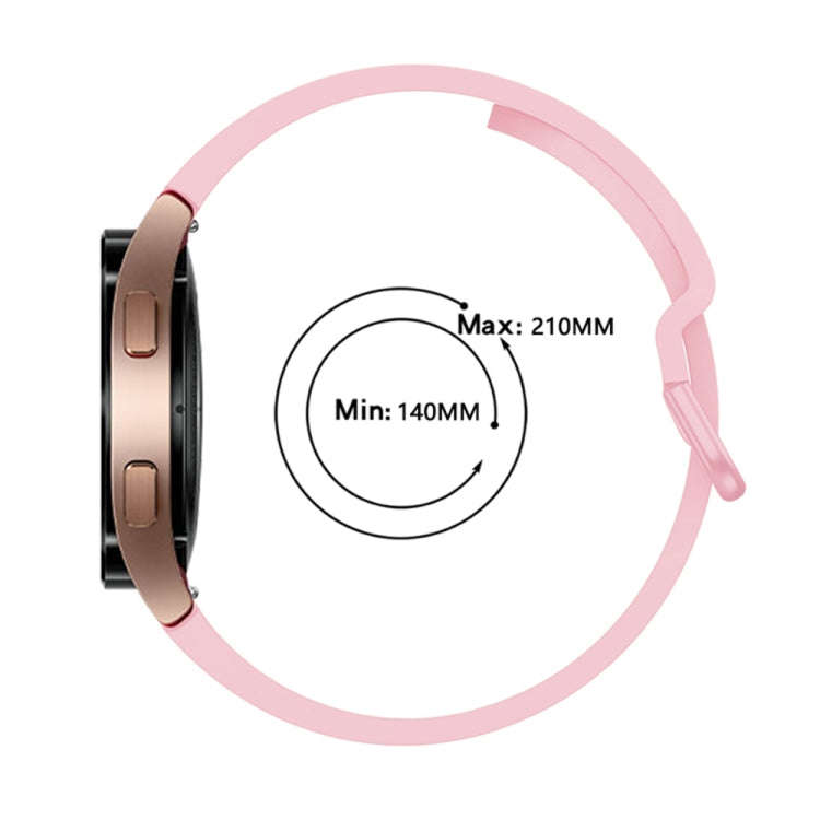 For Samsung Galaxy Watch 6 / 6 Classic Colorful Buckle Silicone Sport Watch Band(Soft Powder)