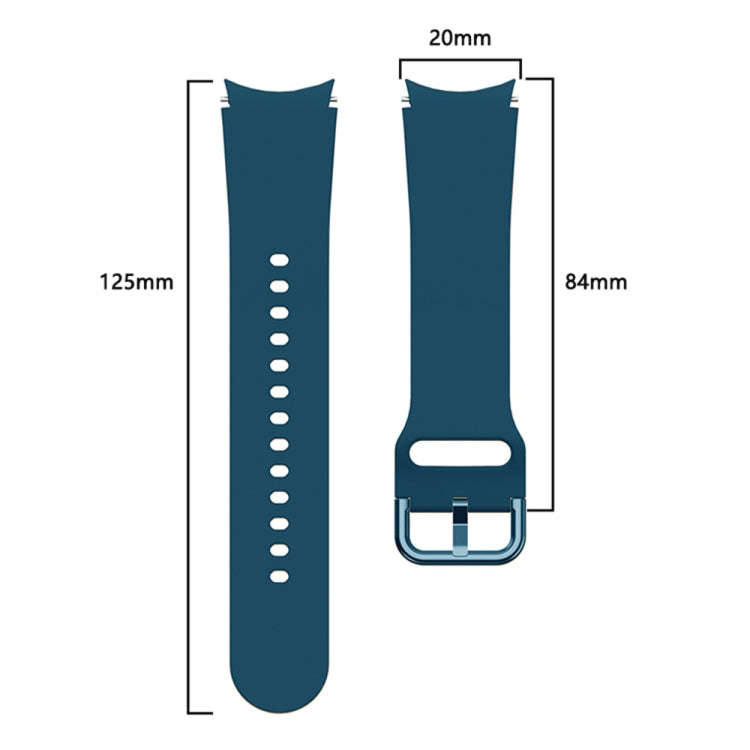 For Samsung Galaxy Watch 6 / 6 Classic Colorful Buckle Silicone Sport Watch Band(Dark Blue)