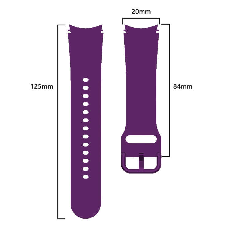 For Samsung Galaxy Watch 6 / 6 Classic Colorful Buckle Silicone Sport Watch Band(Dark Purple)