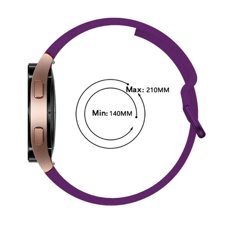 For Samsung Galaxy Watch 6 / 6 Classic Colorful Buckle Silicone Sport Watch Band(Dark Purple)