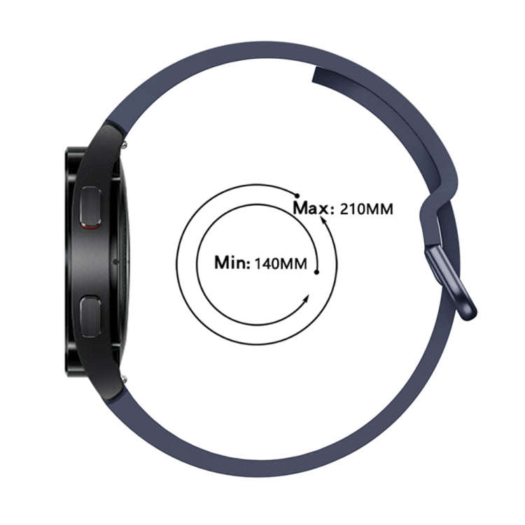 For Samsung Galaxy Watch 6 / 6 Classic Colorful Buckle Silicone Sport Watch Band(Midnight Blue)