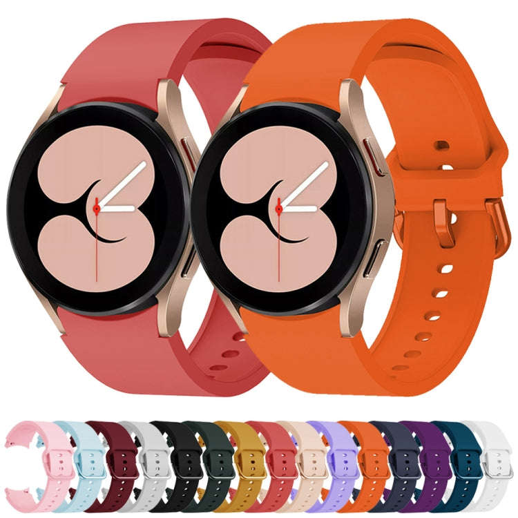 For Samsung Galaxy Watch 6 / 6 Classic Colorful Buckle Silicone Sport Watch Band(Wine Red)