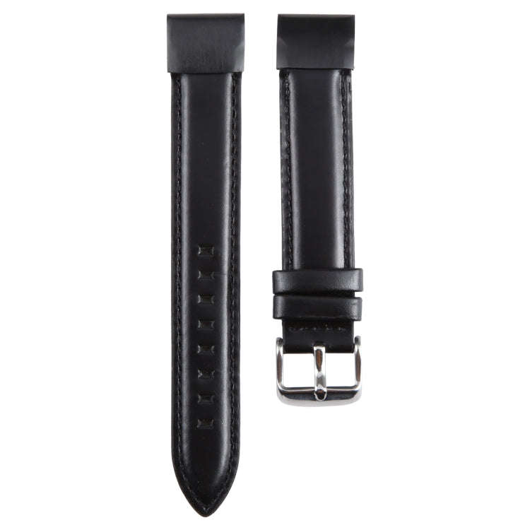 For Garmin Fenix 7X 26mm Bamboo Joint Texture Genuine Leather Watch Band(Black)