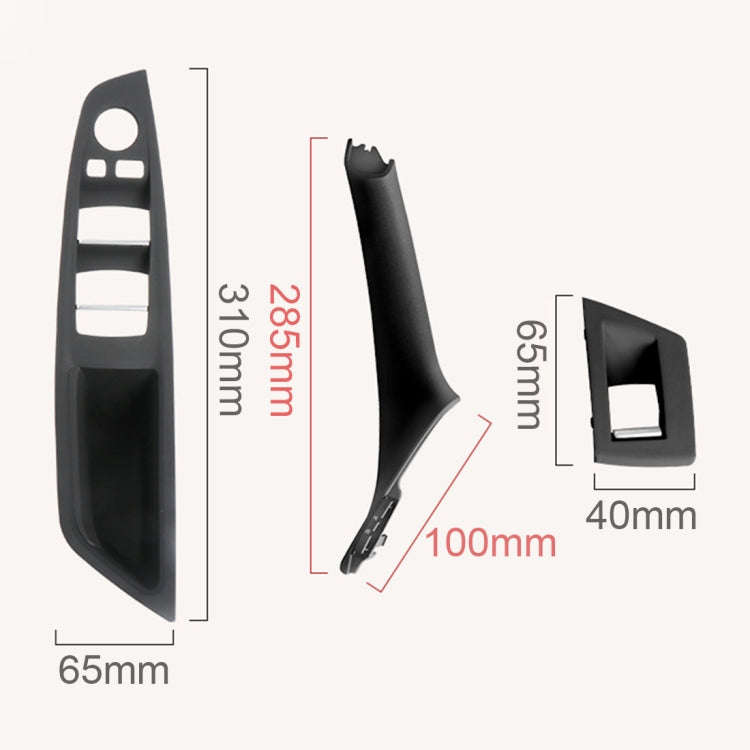 For BMW F10 / F18 5 Series 7pcs Car Inside Doors Handle Pull Trim Cover, Right Driving, 514172258...