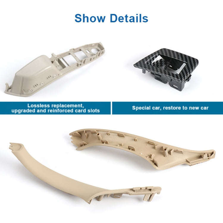 For BMW F10 / F18 5 Series 7pcs Car Inside Doors Handle Pull Trim Cover, Right Driving, 514172258...