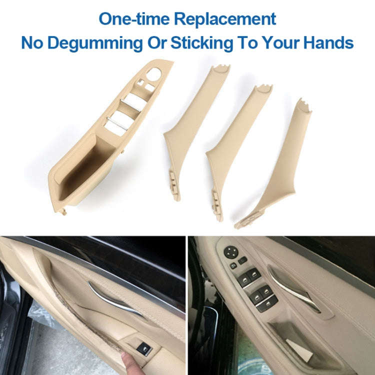 For BMW F10 / F18 5 Series 7pcs Car Inside Doors Handle Pull Trim Cover, Right Driving, 514172258...