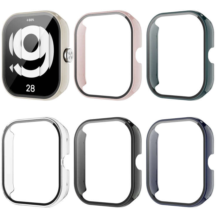 For Redmi Watch 4 PC + Tempered Glass Integrated Watch Protective Case(Transparent)