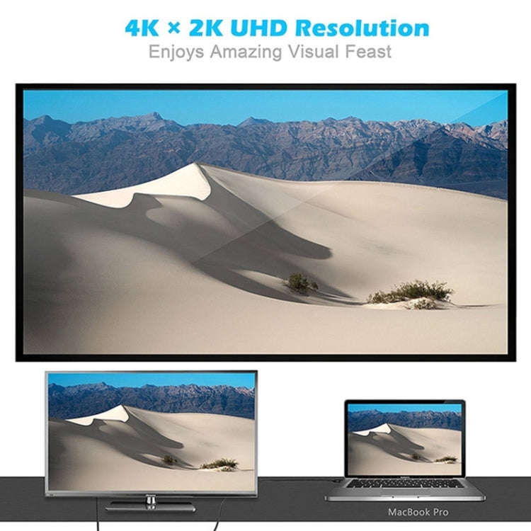 4K 60Hz USB-C / Type-C to HDMI HD Adapter Cable, Length: 1.8m(Black)