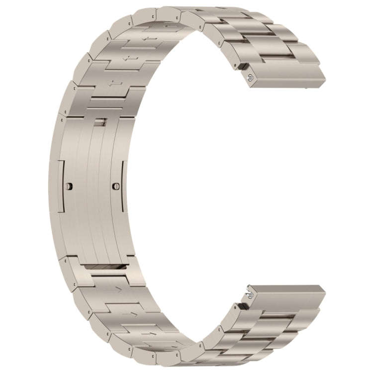 For Huawei Watch GT4 / GT3 / GT2 / GT 46mm Three Strains HW Buckle Metal Watch Band(Titanium Color)