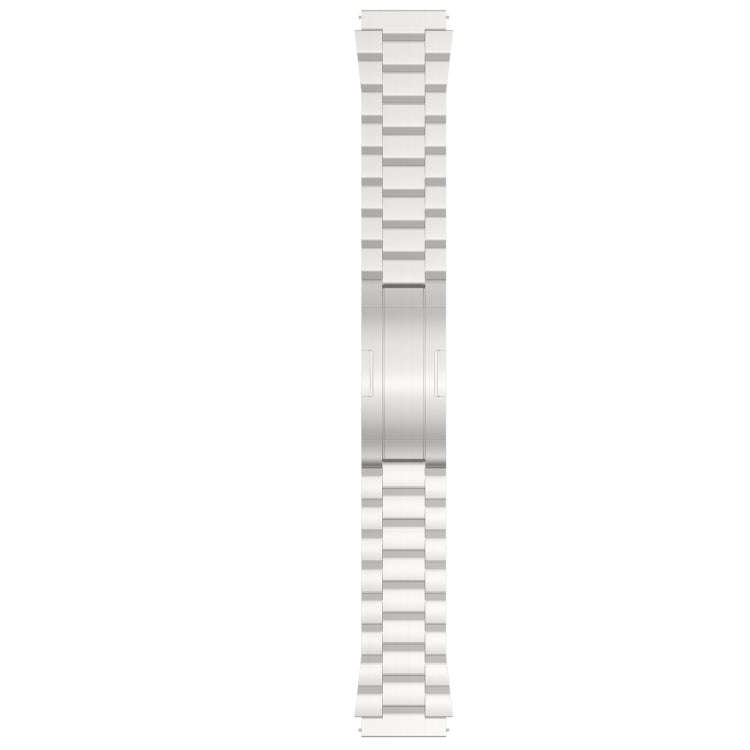 For Huawei Watch GT4 / GT3 / GT2 / GT 46mm Three Strains HW Buckle Metal Watch Band(Silver Gold)