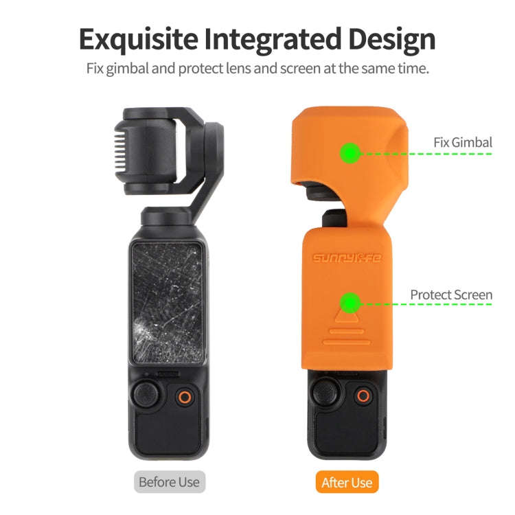 For DJI Osmo Pocket 3 Sunnylife OP3-BHT746 Silicone Protective Case(Orange)