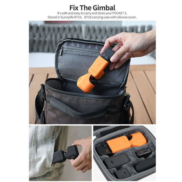 For DJI Osmo Pocket 3 Sunnylife OP3-BHT746 Silicone Protective Case(Orange)