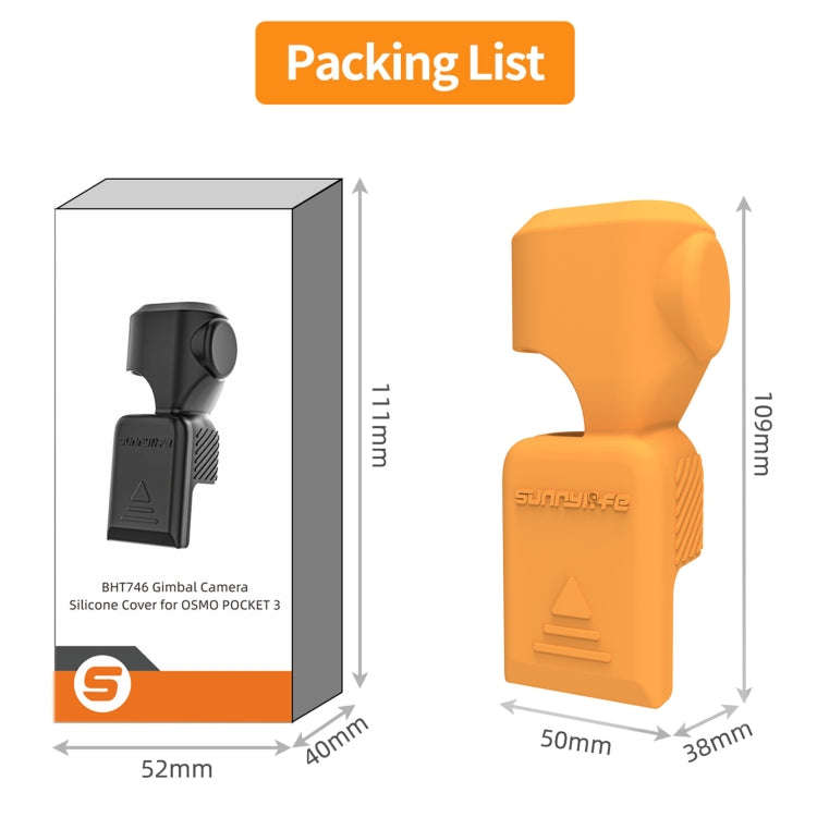 For DJI Osmo Pocket 3 Sunnylife OP3-BHT746 Silicone Protective Case(Orange)