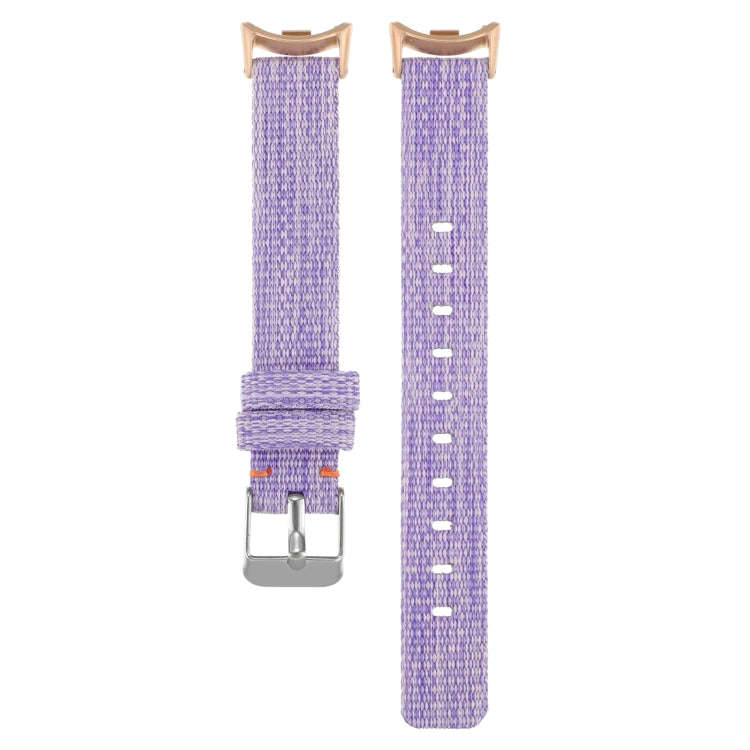 For Xiaomi Mi Band 8 Nylon Canvas Watch Band(Lavender Purple)