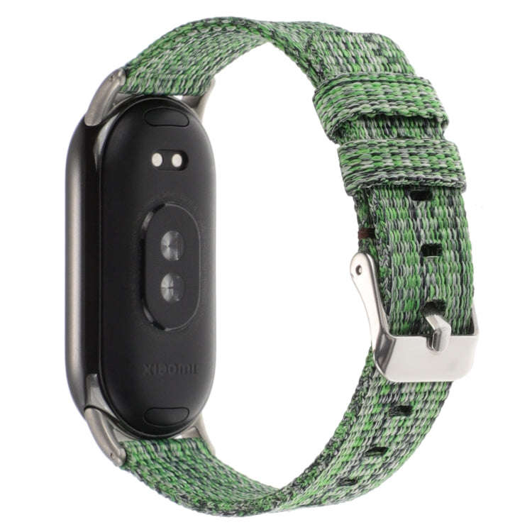 For Xiaomi Mi Band 8 Nylon Canvas Watch Band(Green)