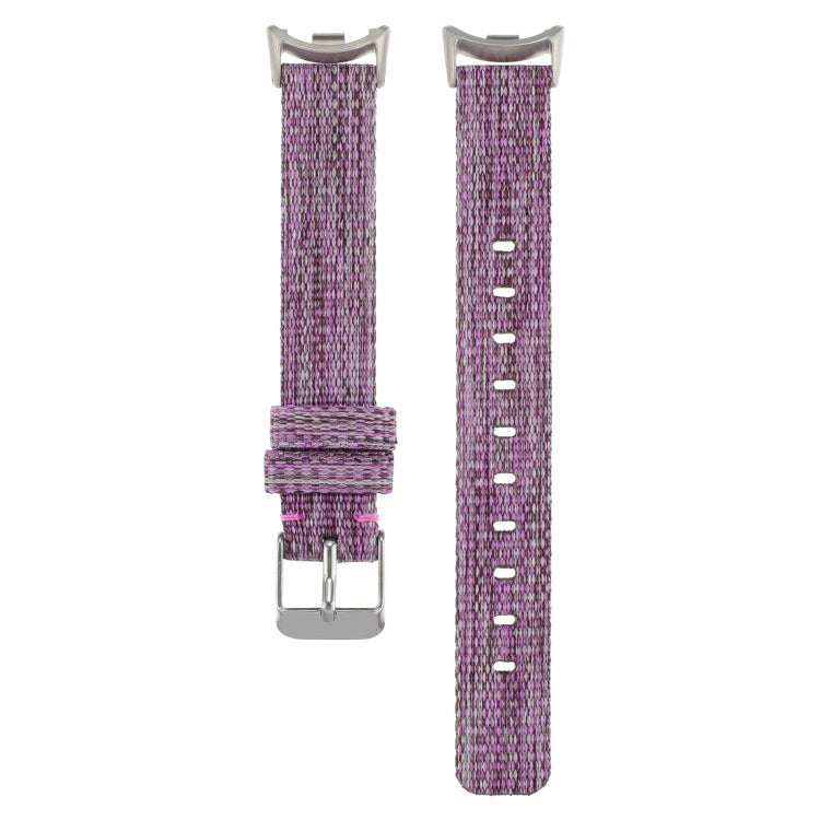 For Xiaomi Mi Band 8 Nylon Canvas Watch Band(Purple)