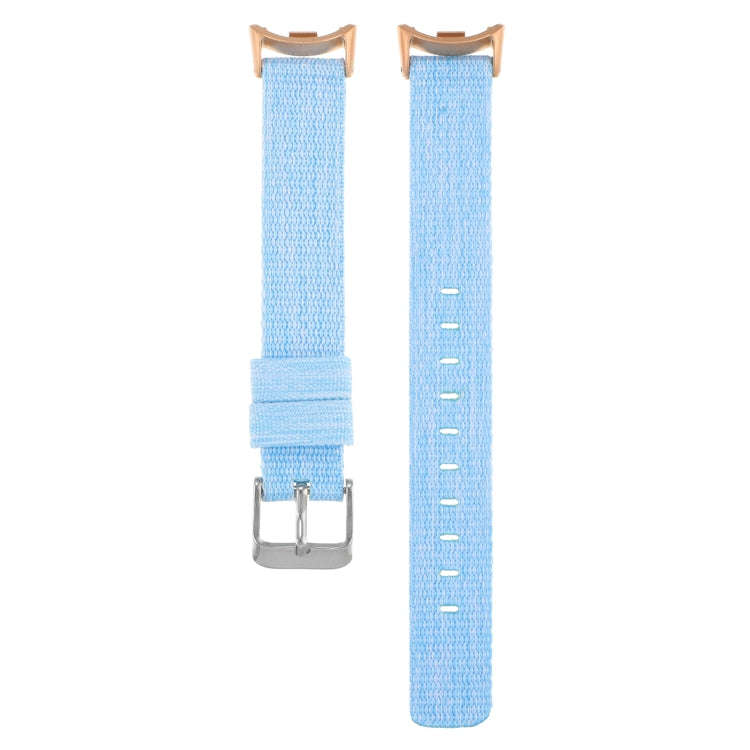For Xiaomi Mi Band 8 Nylon Canvas Watch Band(Sky Blue)