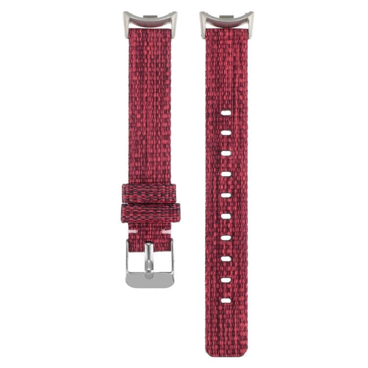 For Xiaomi Mi Band 8 Nylon Canvas Watch Band(Red)