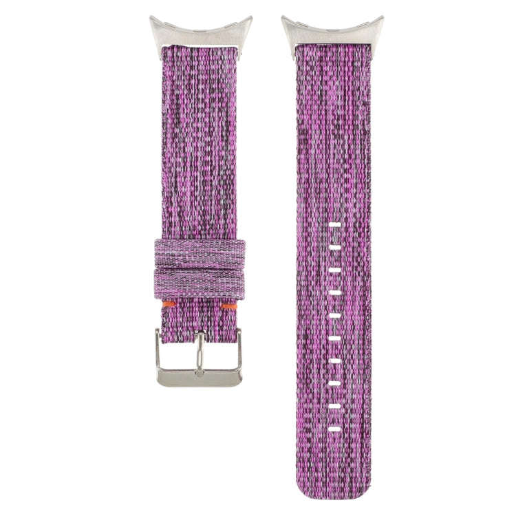 For Google Pixel Watch 2 / Pixel Watch Nylon Canvas Watch Band(Purple)