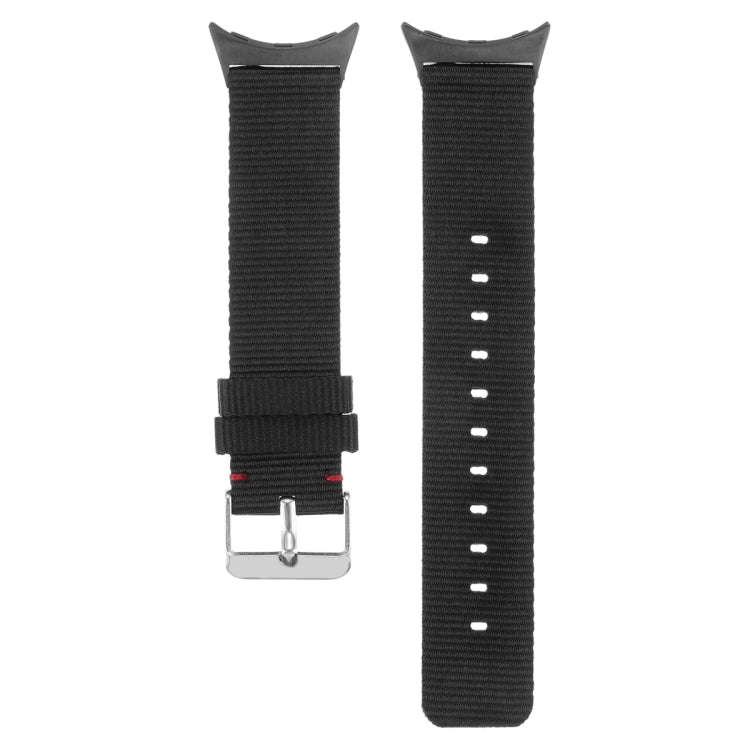 For Google Pixel Watch 2 / Pixel Watch Nylon Canvas Watch Band(Black)