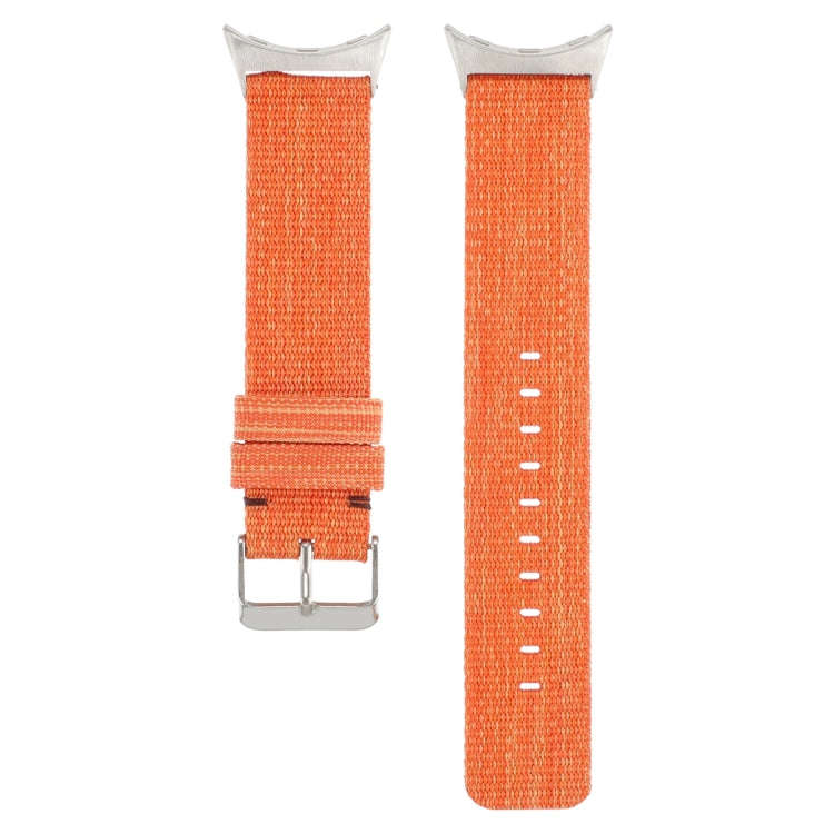 For Google Pixel Watch 2 / Pixel Watch Nylon Canvas Watch Band(Orange)