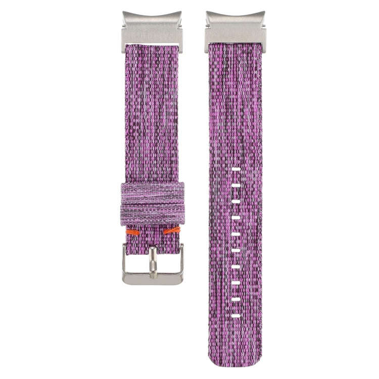 For Samsung Galaxy Watch6/6 Classic/5/5 Pro Nylon Canvas Watch Band(Purple)