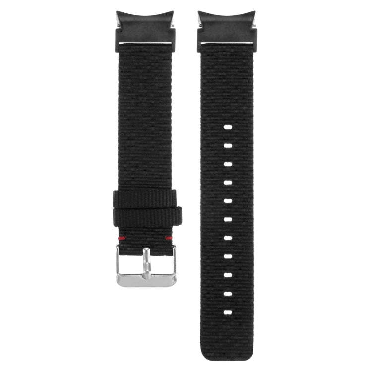For Samsung Galaxy Watch6/6 Classic/5/5 Pro Nylon Canvas Watch Band(Black)