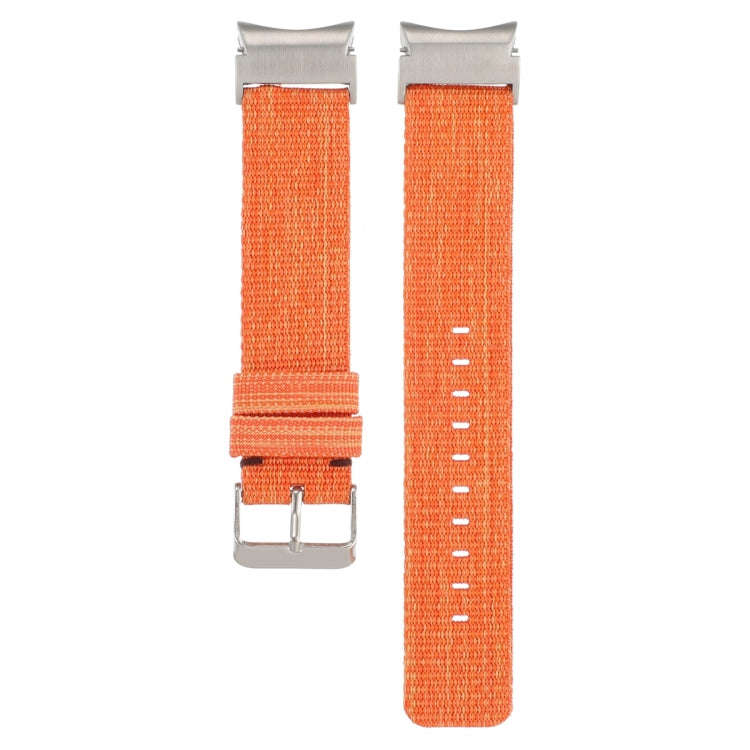 For Samsung Galaxy Watch6/6 Classic/5/5 Pro Nylon Canvas Watch Band(Orange)