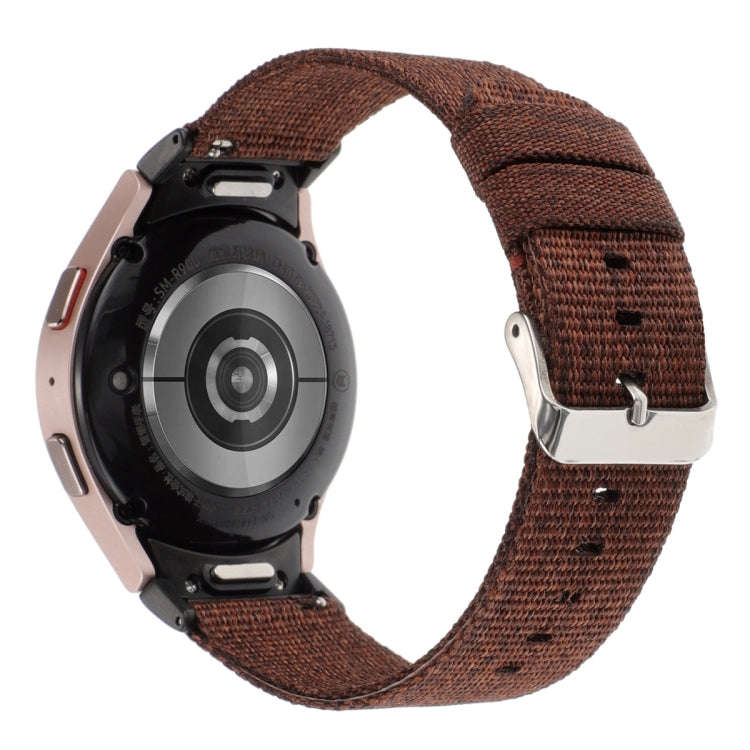 For Samsung Galaxy Watch6/6 Classic/5/5 Pro Nylon Canvas Watch Band(Wine Red)