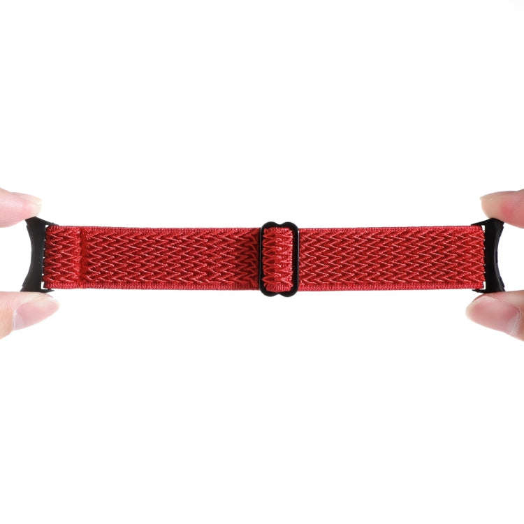 For Google Pixel Watch 2 / Pixel Watch 20mm Wave Braided Nylon Watch Band(Red)