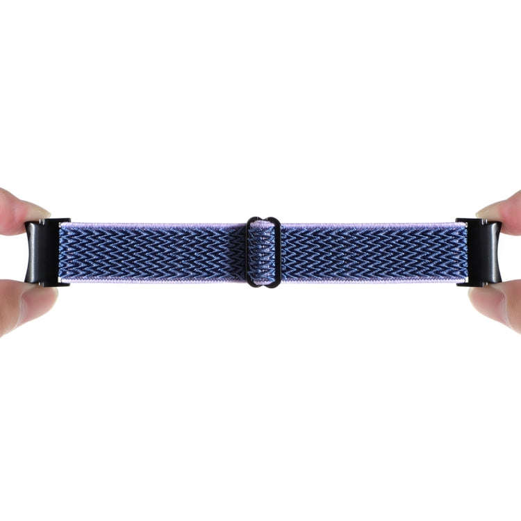 For Samsung Galaxy Watch6/6 Classic/5/5 Pro Wave Braided Nylon Watch Band(Midnight Blue)