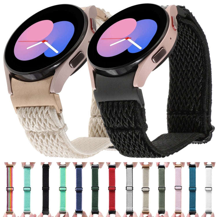 For Samsung Galaxy Watch6/6 Classic/5/5 Pro Wave Braided Nylon Watch Band(Midnight Blue)