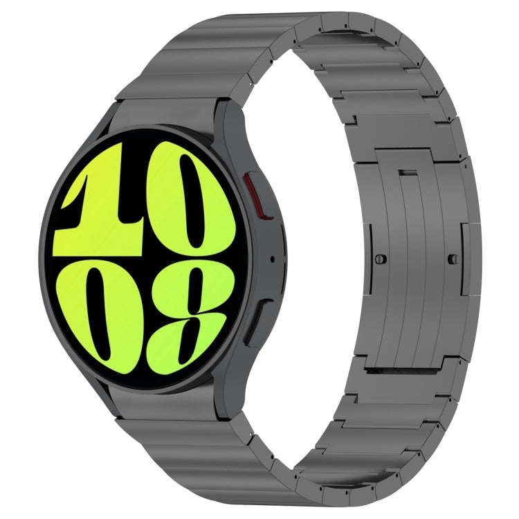 For Samsung Galaxy Watch6/6 Classic/5/5 Pro Button Style One-bead Metal Watch Band(Grey)