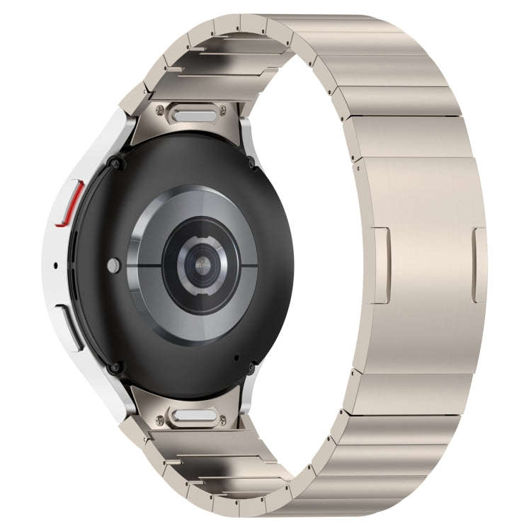 For Samsung Galaxy Watch6/6 Classic/5/5 Pro Button Style One-bead Metal Watch Band(Titanium Color)