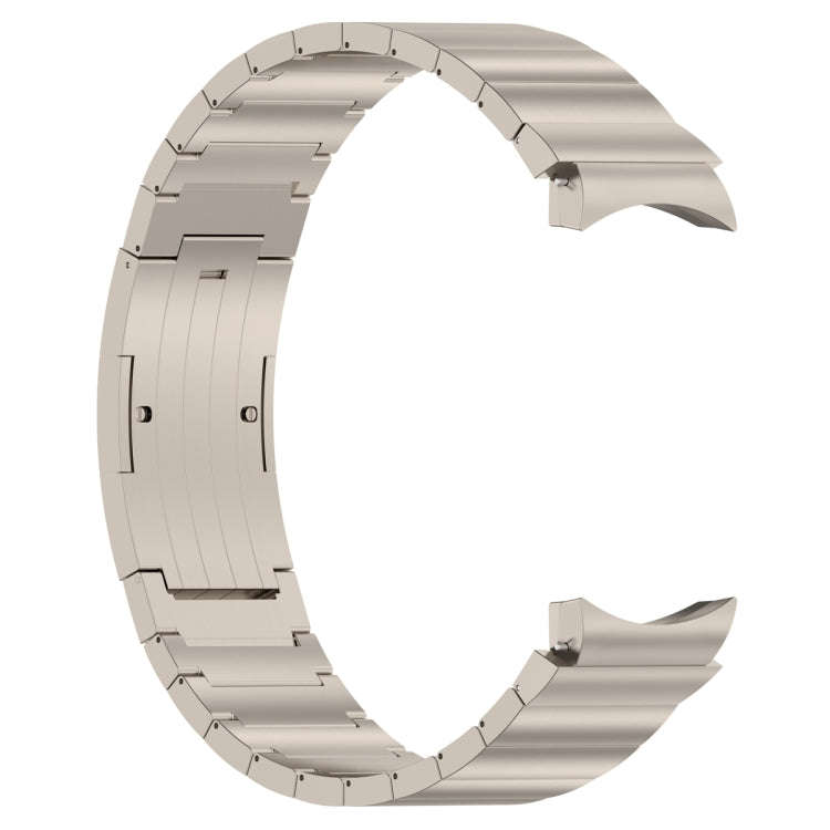 For Samsung Galaxy Watch6/6 Classic/5/5 Pro Button Style One-bead Metal Watch Band(Titanium Color)