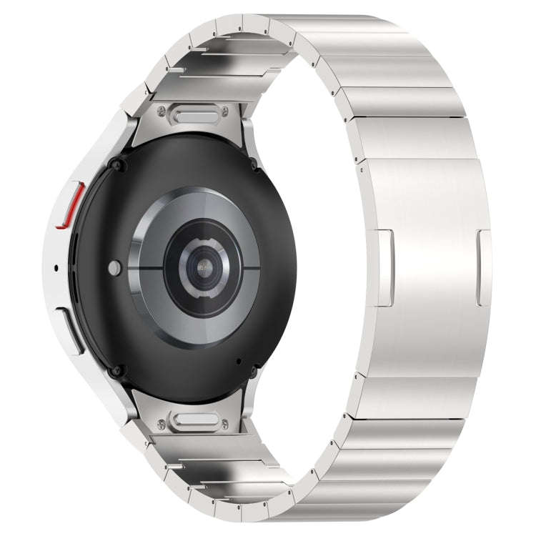 For Samsung Galaxy Watch6/6 Classic/5/5 Pro Button Style One-bead Metal Watch Band(Silver)