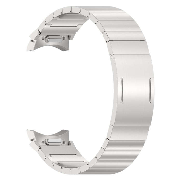 For Samsung Galaxy Watch6/6 Classic/5/5 Pro Button Style One-bead Metal Watch Band(Silver)