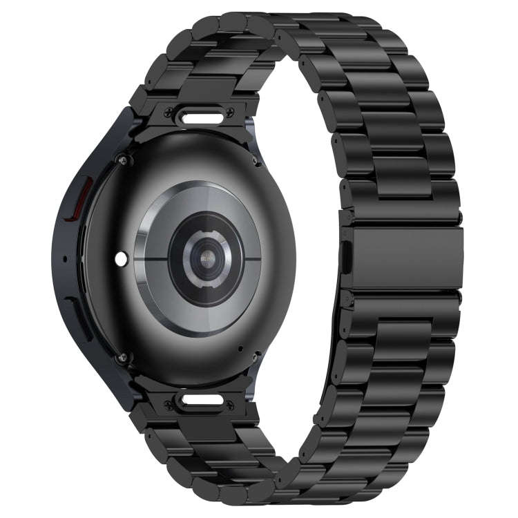 For Samsung Galaxy Watch6/6 Classic/5/5 Pro Button Style Three-bead Metal Watch Band(Black)