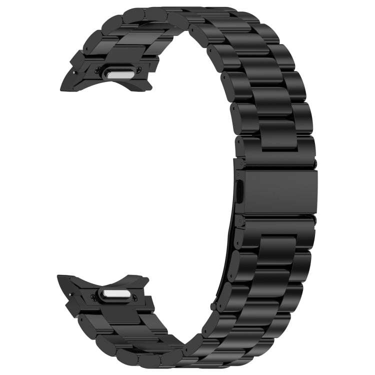 For Samsung Galaxy Watch6/6 Classic/5/5 Pro Button Style Three-bead Metal Watch Band(Black)