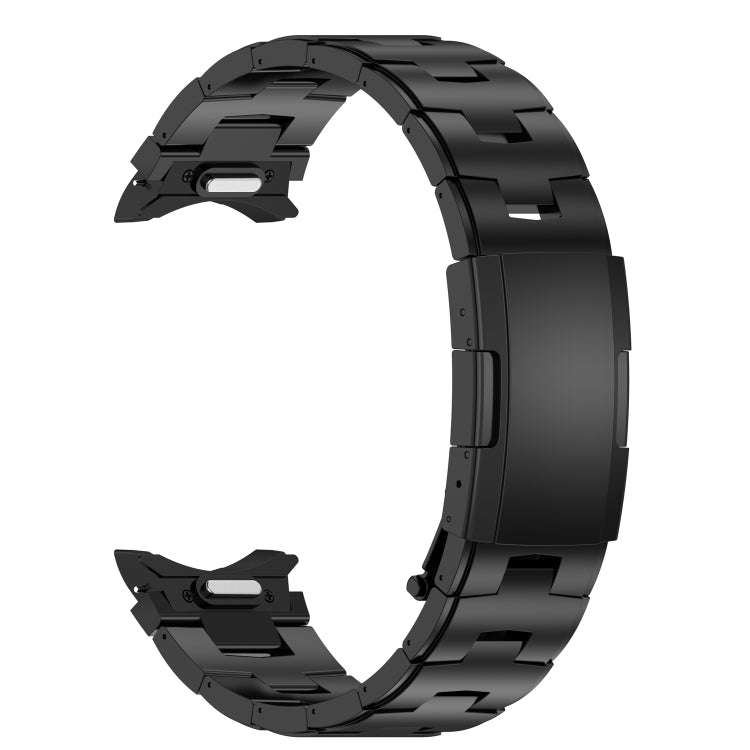 For Samsung Galaxy Watch6/6 Classic/5/5 Pro Button Style Titanium Steel Metal Watch Band(Black)