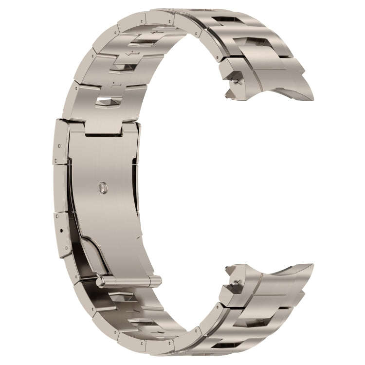 For Samsung Galaxy Watch6/6 Classic/5/5 Pro Button Style Titanium Steel Metal Watch Band(Titanium...