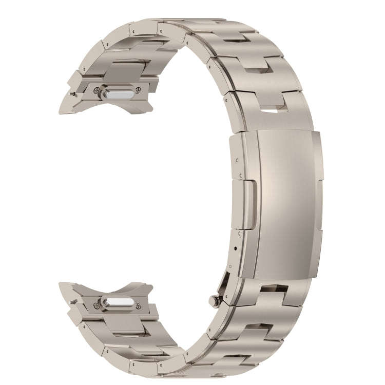 For Samsung Galaxy Watch6/6 Classic/5/5 Pro Button Style Titanium Steel Metal Watch Band(Titanium...