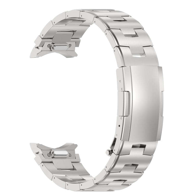 For Samsung Galaxy Watch6/6 Classic/5/5 Pro Button Style Titanium Steel Metal Watch Band(Silver)
