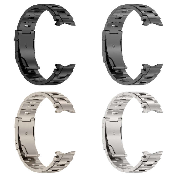 For Samsung Galaxy Watch6/6 Classic/5/5 Pro Button Style Titanium Steel Metal Watch Band(Black)