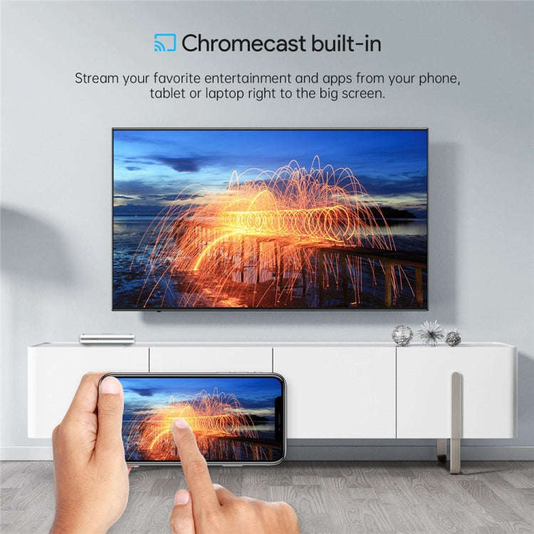 MECOOL KM2 Plus Android 11 Dual-band WiFi Smart Voice TV Box 4GB+32GB, UK Plug(White)
