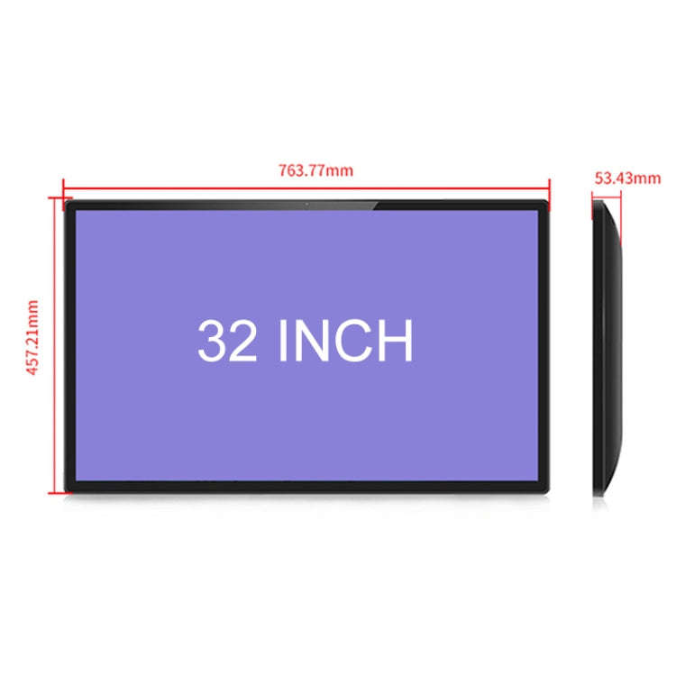 32 inch HD Smart Touch Integrated Advertising Machine, Specification:UK Plug