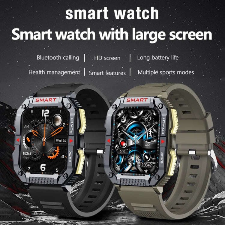 YK01 1.83 inch Smart Sports Call Watch, Heart Rate / Blood Pressure / Blood Oxygen(Green)