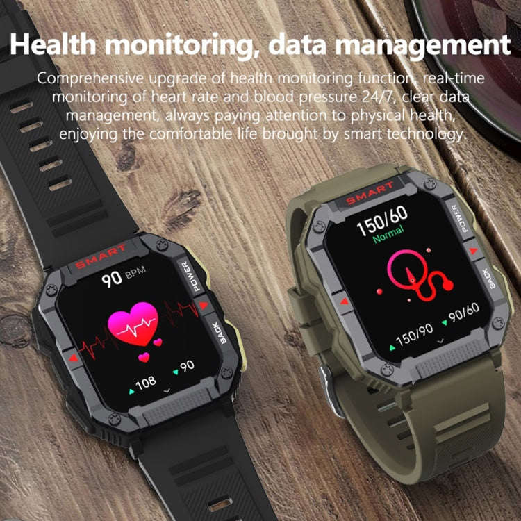 YK01 1.83 inch Smart Sports Call Watch, Heart Rate / Blood Pressure / Blood Oxygen(Green)