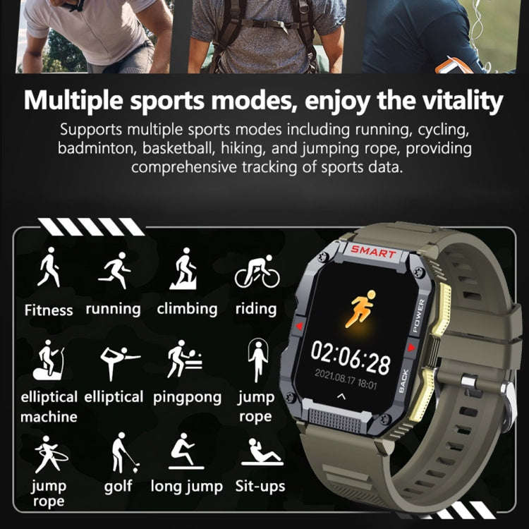 YK01 1.83 inch Smart Sports Call Watch, Heart Rate / Blood Pressure / Blood Oxygen(Green)