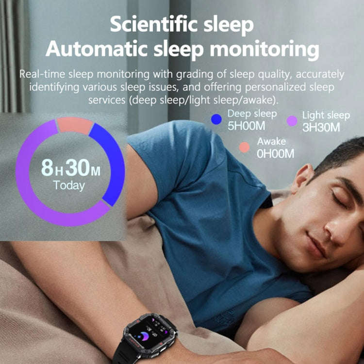 YK01 1.83 inch Smart Sports Call Watch, Heart Rate / Blood Pressure / Blood Oxygen(Green)